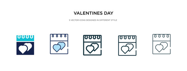 valentines day icon in different style vector illustration. two colored and black valentines day vector icons designed in filled, outline, line and stroke style can be used for web, mobile, ui