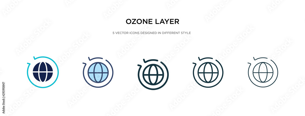 Poster ozone layer icon in different style vector illustration. two colored and black ozone layer vector ic