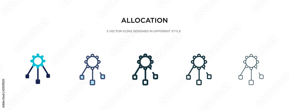 Poster allocation icon in different style vector illustration. two colored and black allocation vector icon