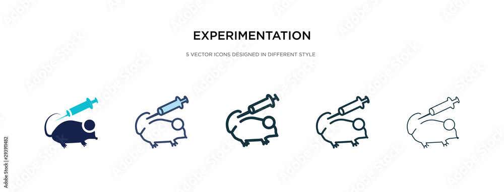 Poster experimentation icon in different style vector illustration. two colored and black experimentation v