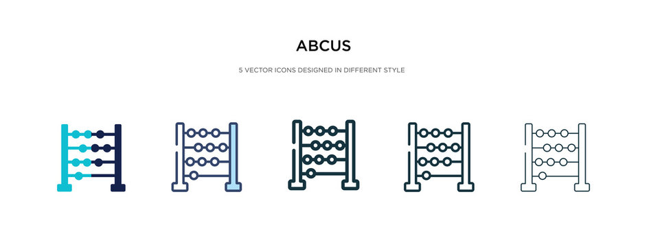 abcus icon in different style vector illustration. two colored and black abcus vector icons designed in filled, outline, line and stroke style can be used for web, mobile, ui