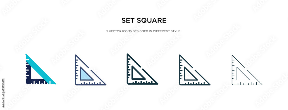 Poster set square icon in different style vector illustration. two colored and black set square vector icon