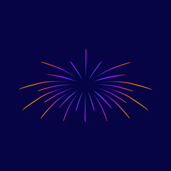 Fototapeta premium Modern Abstract Firework Spark Light Beam Design Template for Autism, Healthcare, Personal Encouragement, Company Sign, Celebration