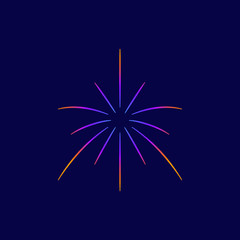 Modern Abstract Firework Spark Light Beam Design Template for Autism, Healthcare, Personal Encouragement, Company Sign, Celebration