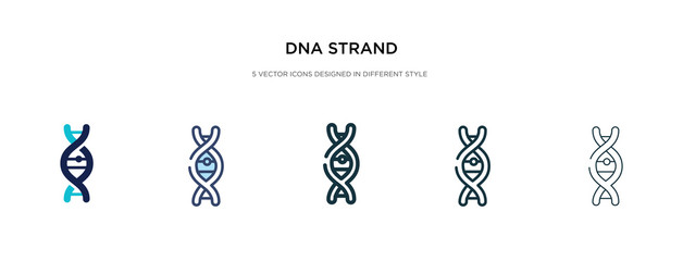 Fototapeta premium dna strand icon in different style vector illustration. two colored and black dna strand vector icons designed in filled, outline, line and stroke style can be used for web, mobile, ui