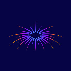 Modern Abstract Firework Spark Light Beam Design Template for Autism, Healthcare, Personal Encouragement, Company Sign, Celebration