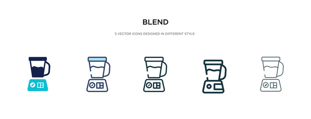 blend icon in different style vector illustration. two colored and black blend vector icons designed in filled, outline, line and stroke style can be used for web, mobile, ui