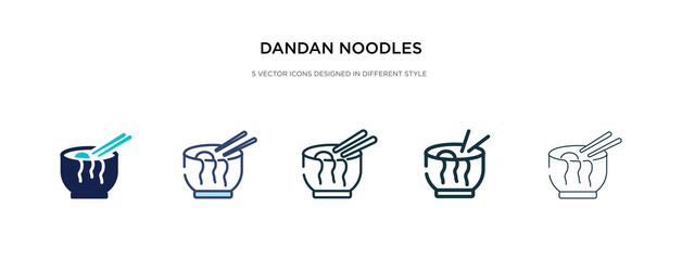 dandan noodles icon in different style vector illustration. two colored and black dandan noodles vector icons designed in filled, outline, line and stroke style can be used for web, mobile, ui