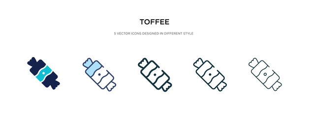 toffee icon in different style vector illustration. two colored and black toffee vector icons designed in filled, outline, line and stroke style can be used for web, mobile, ui