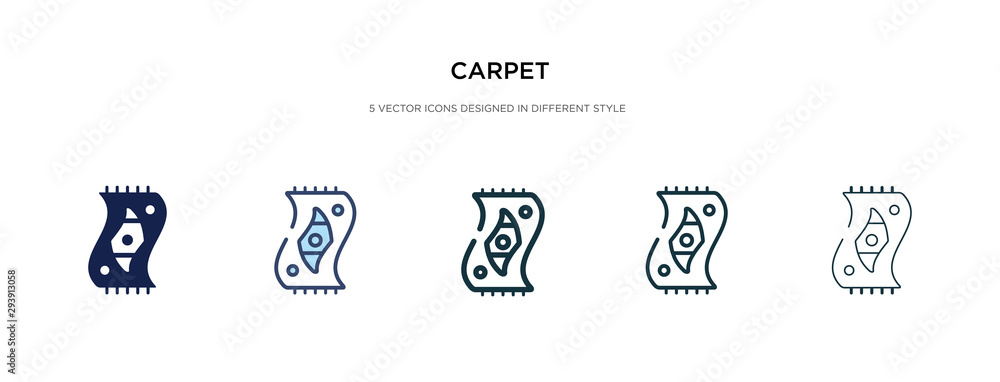 Poster carpet icon in different style vector illustration. two colored and black carpet vector icons design
