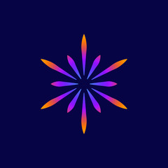 Modern Abstract Firework Spark Light Beam Design Template for Autism, Healthcare, Personal Encouragement, Company Sign, Celebration