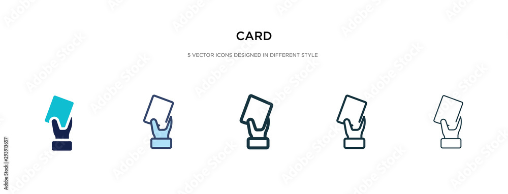 Poster card icon in different style vector illustration. two colored and black card vector icons designed i