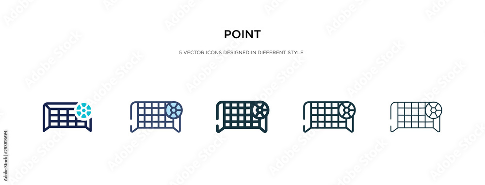 Poster point icon in different style vector illustration. two colored and black point vector icons designed