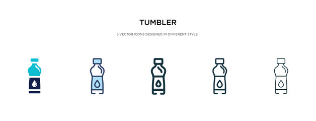 tumbler icon in different style vector illustration. two colored and black tumbler vector icons designed in filled, outline, line and stroke style can be used for web, mobile, ui