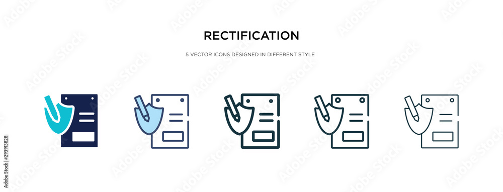 Poster rectification icon in different style vector illustration. two colored and black rectification vecto