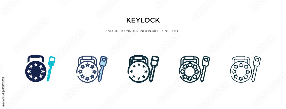 Poster keylock icon in different style vector illustration. two colored and black keylock vector icons desi