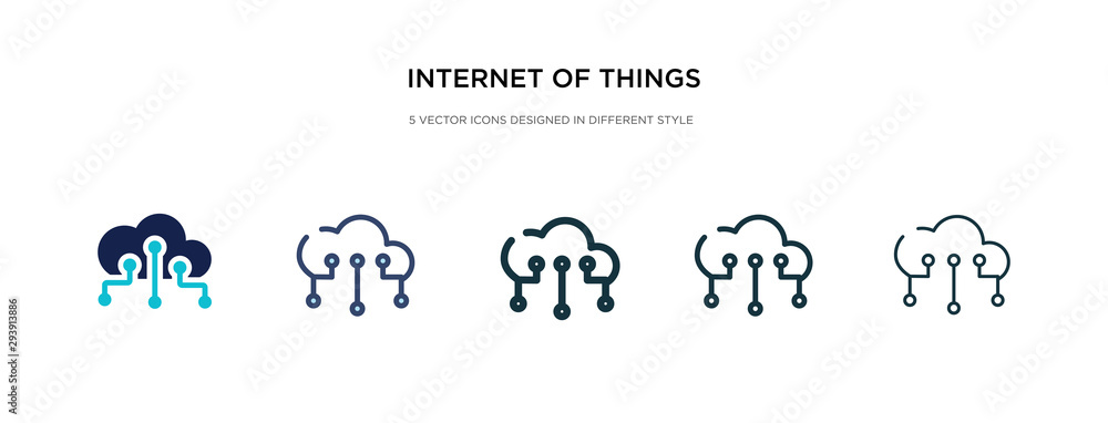 Poster internet of things icon in different style vector illustration. two colored and black internet of th