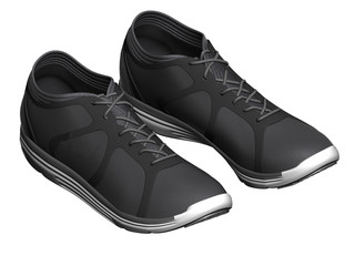 3d render of casual man shoes