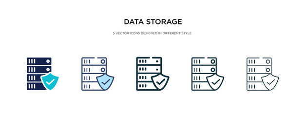 data storage icon in different style vector illustration. two colored and black data storage vector icons designed in filled, outline, line and stroke style can be used for web, mobile, ui