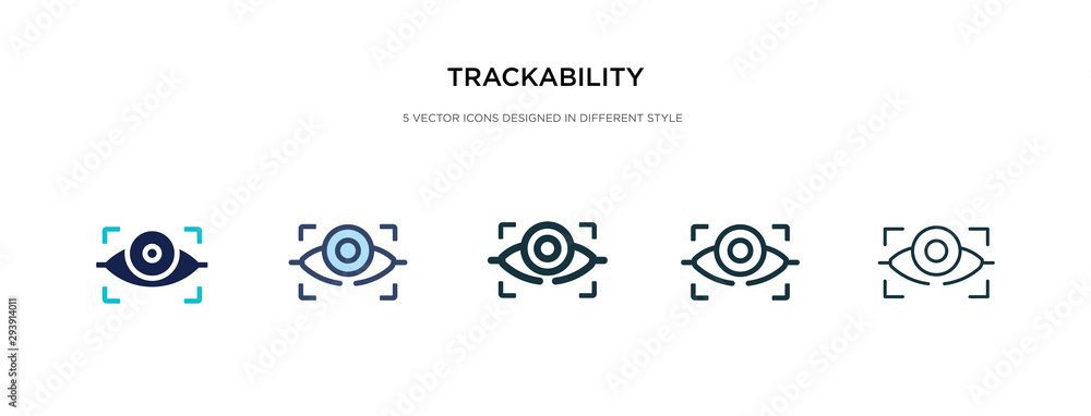 Poster trackability icon in different style vector illustration. two colored and black trackability vector 