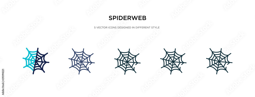 Poster spiderweb icon in different style vector illustration. two colored and black spiderweb vector icons 
