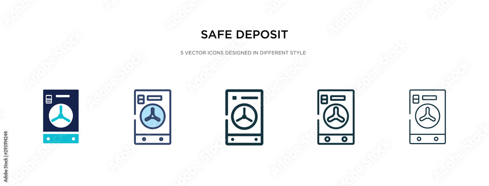 Poster safe deposit icon in different style vector illustration. two colored and black safe deposit vector 