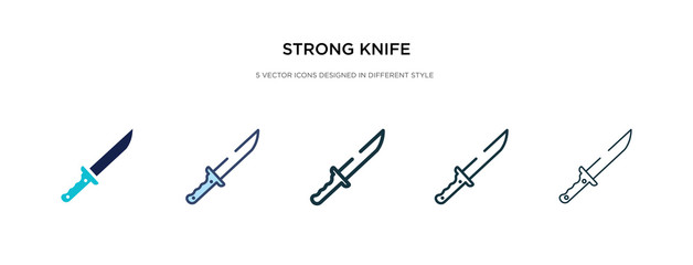 strong knife icon in different style vector illustration. two colored and black strong knife vector icons designed in filled, outline, line and stroke style can be used for web, mobile, ui