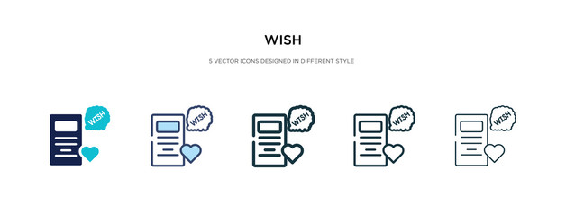 wish icon in different style vector illustration. two colored and black wish vector icons designed in filled, outline, line and stroke style can be used for web, mobile, ui