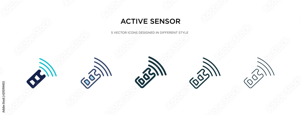 Poster active sensor icon in different style vector illustration. two colored and black active sensor vecto