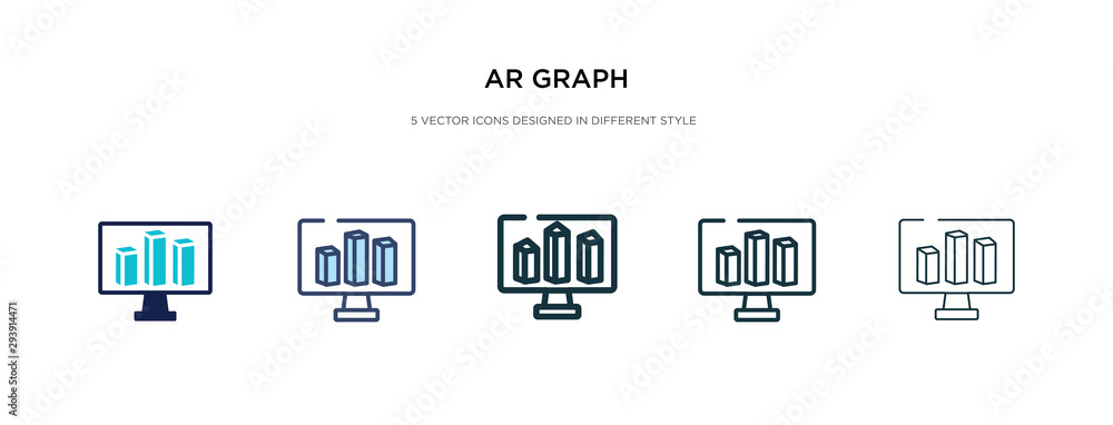 Aufkleber ar graph icon in different style vector illustration. two colored and black ar graph vector icons de
