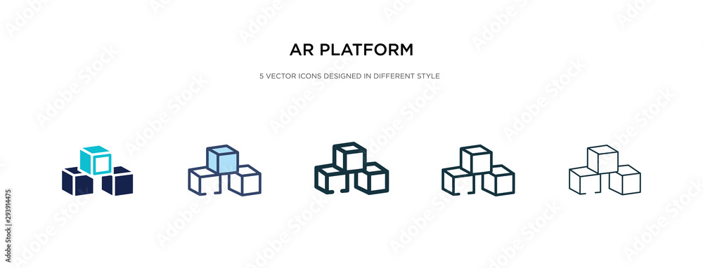 Poster ar platform icon in different style vector illustration. two colored and black ar platform vector ic