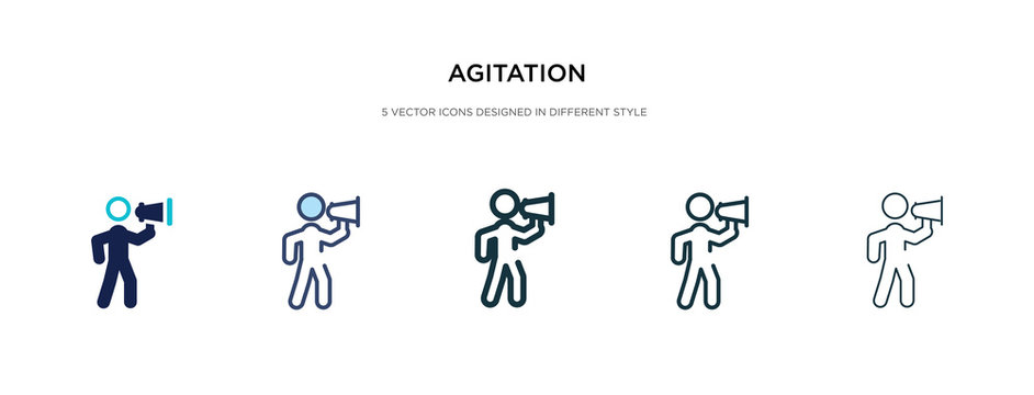 agitation icon in different style vector illustration. two colored and black agitation vector icons designed in filled, outline, line and stroke style can be used for web, mobile, ui