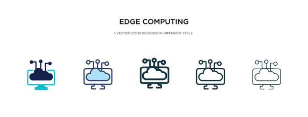 edge computing icon in different style vector illustration. two colored and black edge computing vector icons designed in filled, outline, line and stroke style can be used for web, mobile, ui