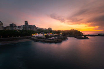 City of Biarritz with its beautiful coast, at the North Basque Country.