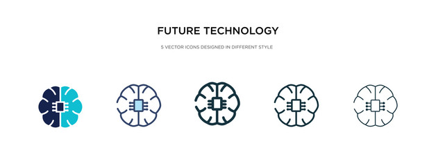 future technology icon in different style vector illustration. two colored and black future technology vector icons designed in filled, outline, line and stroke style can be used for web, mobile, ui