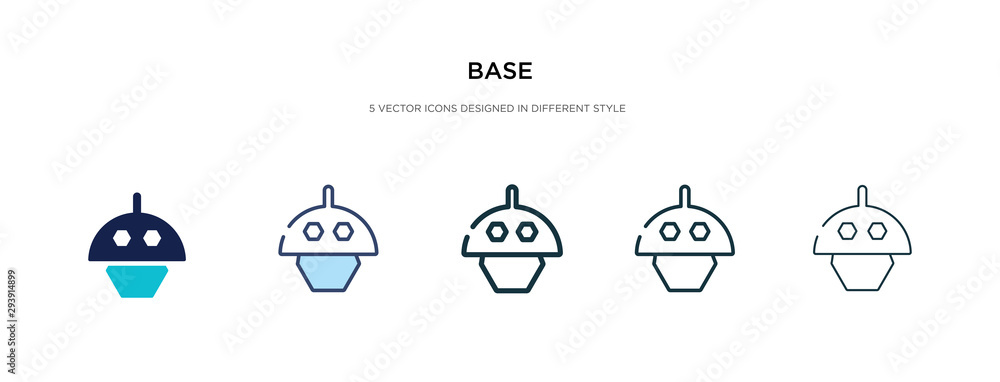 Poster base icon in different style vector illustration. two colored and black base vector icons designed i