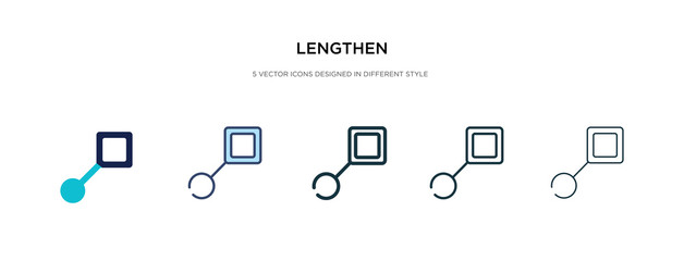 lengthen icon in different style vector illustration. two colored and black lengthen vector icons designed in filled, outline, line and stroke style can be used for web, mobile, ui