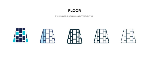 floor icon in different style vector illustration. two colored and black floor vector icons designed in filled, outline, line and stroke style can be used for web, mobile, ui