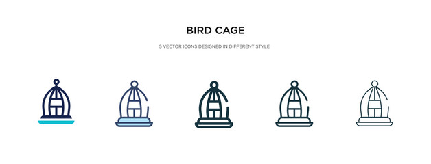 bird cage icon in different style vector illustration. two colored and black bird cage vector icons designed in filled, outline, line and stroke style can be used for web, mobile, ui