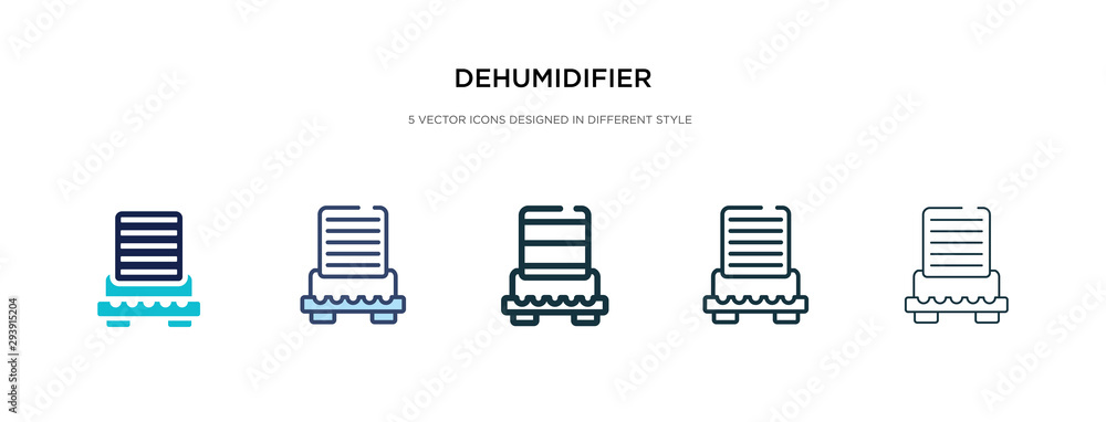 Poster dehumidifier icon in different style vector illustration. two colored and black dehumidifier vector 