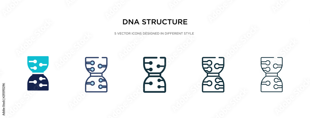 Poster dna structure icon in different style vector illustration. two colored and black dna structure vecto