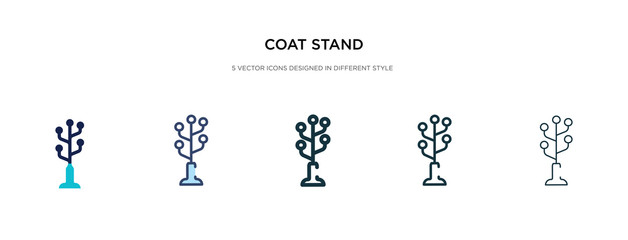 coat stand icon in different style vector illustration. two colored and black coat stand vector icons designed in filled, outline, line and stroke style can be used for web, mobile, ui