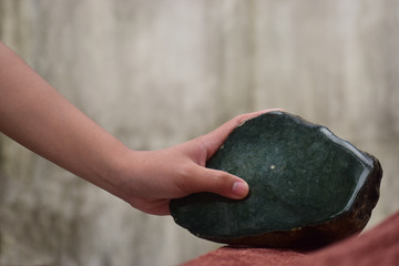  Real jade The same piece, dark green, beautiful, rare and expensive.