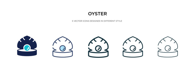 oyster icon in different style vector illustration. two colored and black oyster vector icons designed in filled, outline, line and stroke style can be used for web, mobile, ui