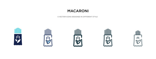 macaroni icon in different style vector illustration. two colored and black macaroni vector icons designed in filled, outline, line and stroke style can be used for web, mobile, ui