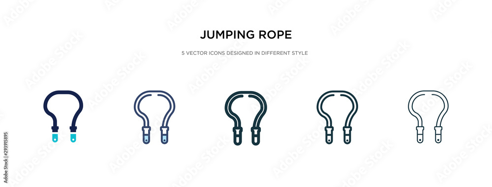 Poster jumping rope icon in different style vector illustration. two colored and black jumping rope vector 