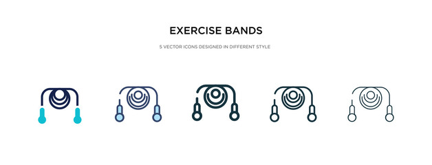 exercise bands icon in different style vector illustration. two colored and black exercise bands vector icons designed in filled, outline, line and stroke style can be used for web, mobile, ui