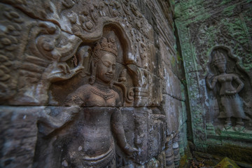 Fototapeta na wymiar Angkor Wat Art in Siem Reap Province in Cambodia