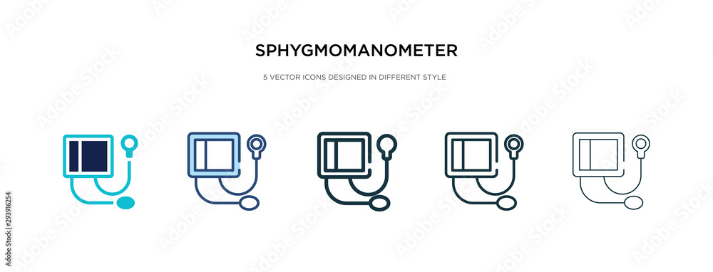 Poster sphygmomanometer icon in different style vector illustration. two colored and black sphygmomanometer