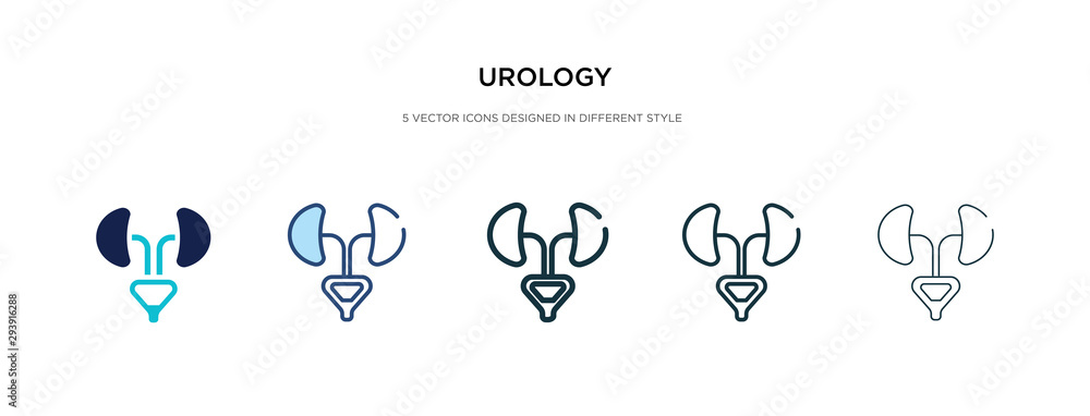 Poster urology icon in different style vector illustration. two colored and black urology vector icons desi